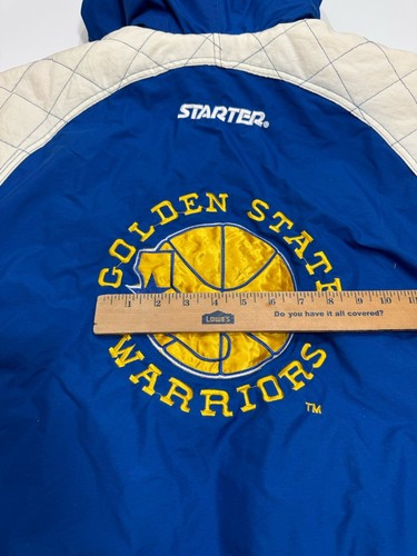 Vintage Golden State Warriors NBA Hooded Puffer Starter Jacket Mens Size Small - Bild 12 von 12