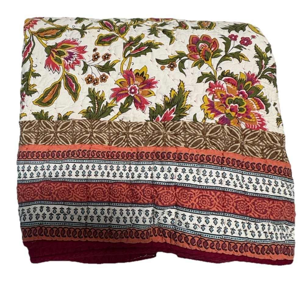 The Company Store Patchwork Twin Quilt And Sham Bohemian Farmhouse 72x82 Lovely