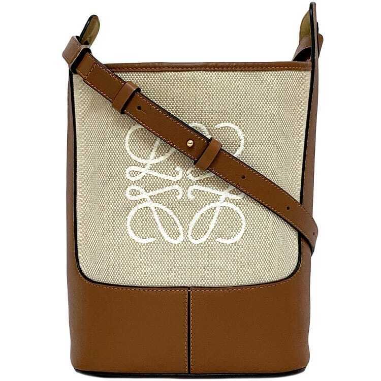 Loewe Shoulder Bag F-21320 Brown Beige Anagram A710W86X01 Loewe Shoulder Bag F-21320 Brown Beige Anagram A710W86X01