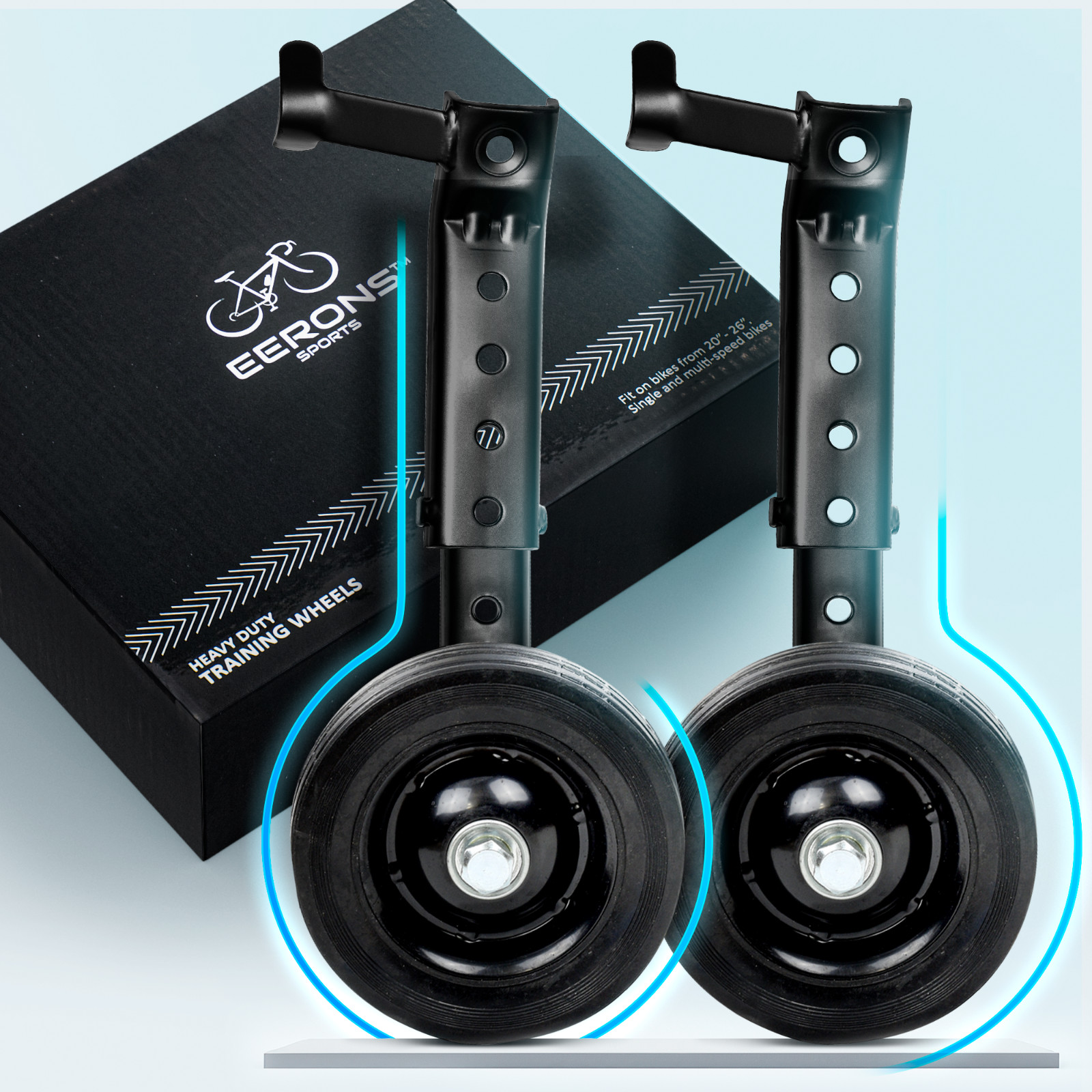 (New) Adult Adjustable Bike Training Wheels for 20” to 26” Bicycles - Heavy Duty (33.45 USD)