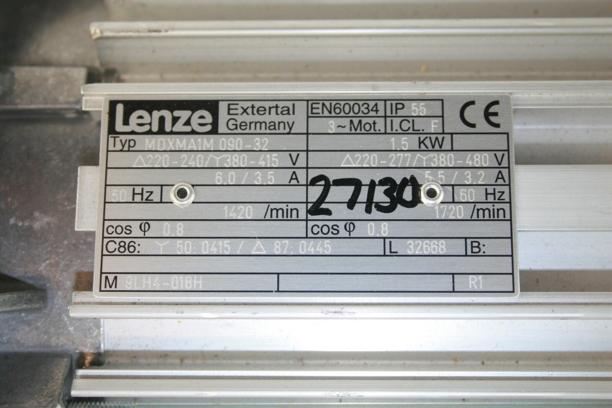 Lenze MDXMA1M 090-32 Gearmotor - 50/60Hz, 1.5 kW | eBay