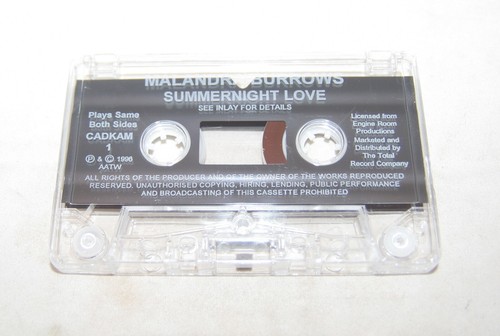 1996 'Malandra Burrows - Summernight Love' Cassette Tape Dkam Records CADKAM1 - Picture 7 of 7