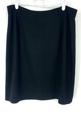 Ann Taylor Black Triacetate Polyester Skirt Made in USA Size 14