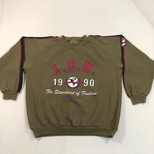 IOU Sweatshirt Adult Large Army Green 