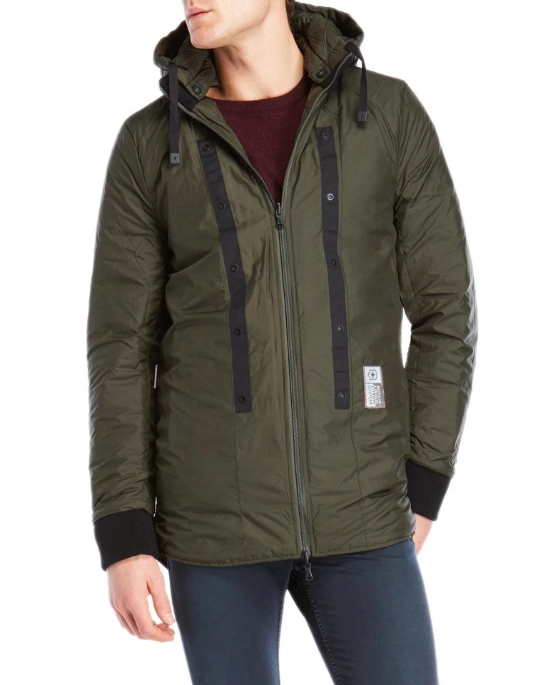 New VICTORINOX Swiss Army Quilted Removable Hood Modular Liner Jacket Green - Image 3 of 3