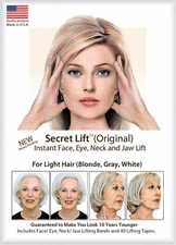 Instant Face, Neck and Eye Lift (Light Hair) Facelift Tapes & Bands Secret Lift