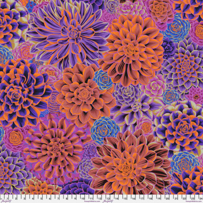 NEW! KAFFE FASSETT PHILIP JACOBS HOUSE LEEKS PJ113 IN PURPLE COTTON FABRIC HY
