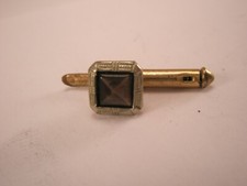 SINGLE 1 1/4" Gray Square Mother of Pearl Vintage Formal Tux Shirt Stud c149