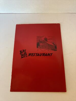 The Hay Loft Restaurant Menu, White Mountains, NH. Vintage