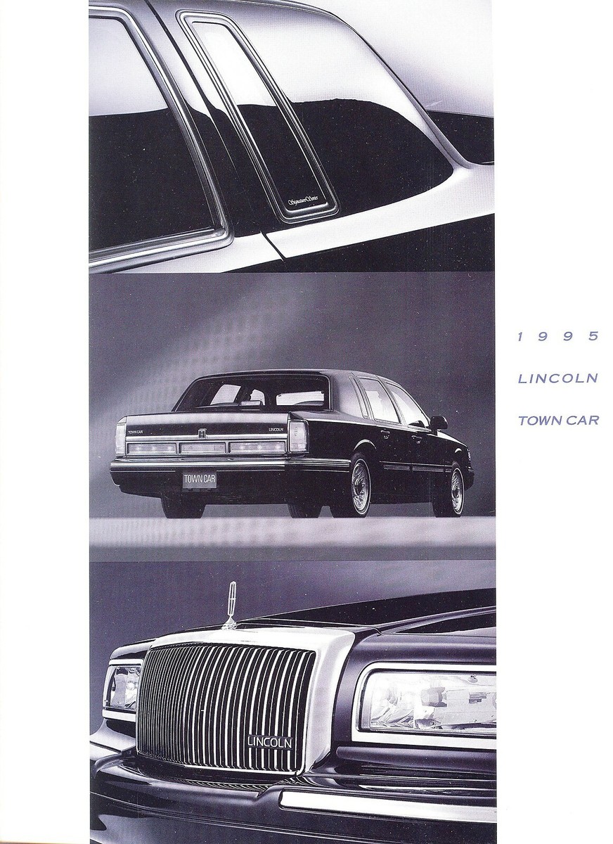1995 Lincoln Town Car Large Brochure w/ Interior & Exterior Paint