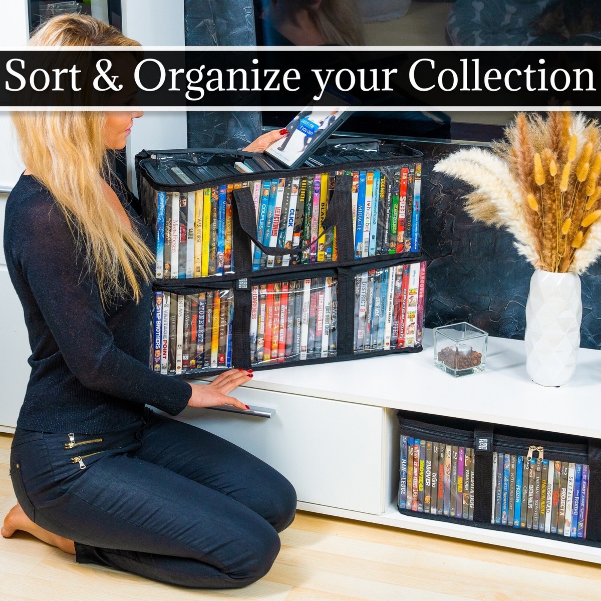 Made Easy Kit DVD Storage Case Portable Clear Organizer w