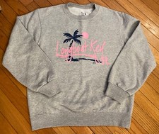 VTG Longboat Key Florida Sweatshirt Small USA Made 90's Fruit Of The Loom Gray