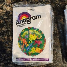 Set of 5 Vintage Anagram 18" Tree Frogs Birthday Mylar Foil Balloons - NEW