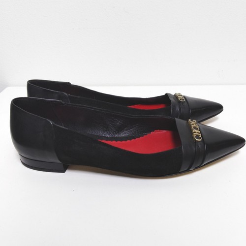 Carolina Herrera FLATS schwarz Leder Halbschuh US 6 ORIGINAL spitze Zehenschuhe EU 37 - Bild 9 von 11