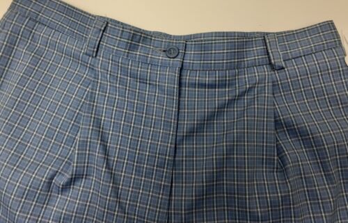 Pantaloncini da golf donna LizGolf Liz Claiborne blu chiaro/bianco a quadri nuovi con etichette taglia 10 - Foto 3 di 7
