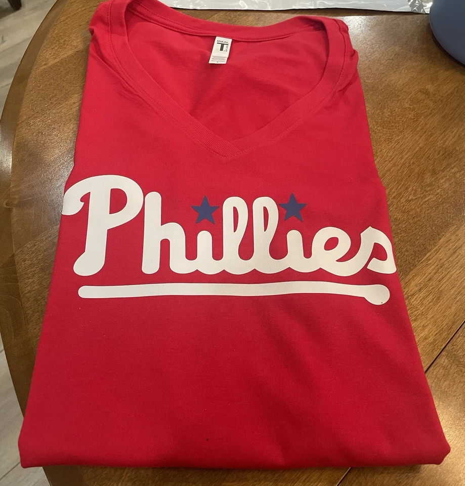 PHILADELPHIA Phillies Baseball Red OR White Logo T Shirt Tee NEW S M L XL 2XL - Image 2 of 3