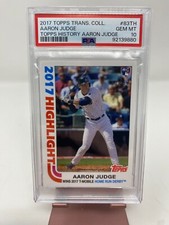 2017 TOPPS TRANSCENDENT VIP PARTY AARON JUDGE RC 83TH PSA GEM MT 10 02/87