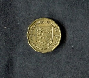 bailiwick of jersey one twelfth of a shilling coin 1966