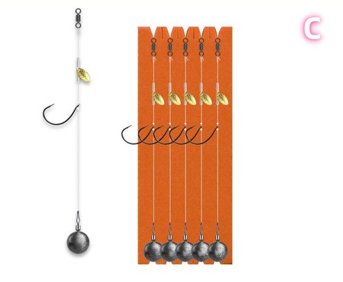 10 Stück Barschangeln Drop Shot Ready Rigs Wirbel Haken Vorfach Bleigewicht Wacky Rig - Bild 6 von 27