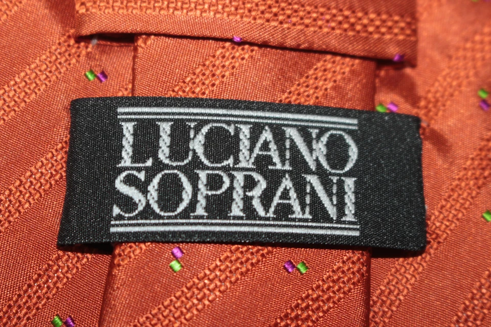 Corbata de seda LUCIANO SOPRANI Hecha en Italia F69540 Foto 4 de 4