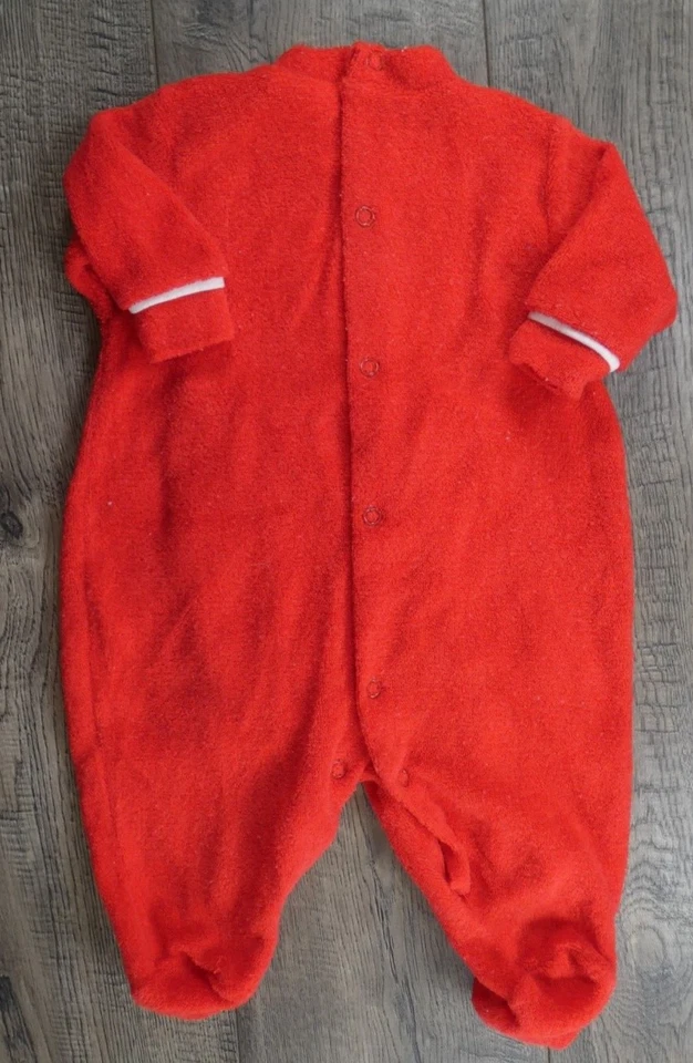 Ropa de bebé niño vintage Little Me 0-11 lb tela de rizo primer traje de Navidad Foto 3 de 3