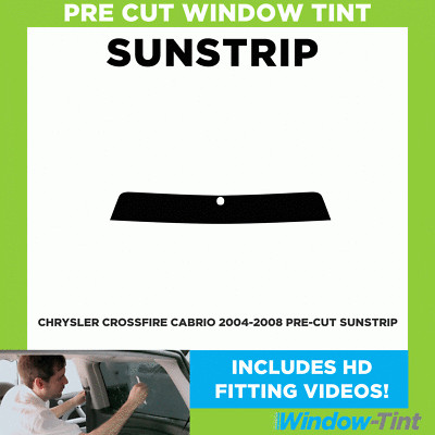 Pre Cut Tinted Sunstrip - For Chrysler Crossfire Cabrio 2004-08 - 5% Internal