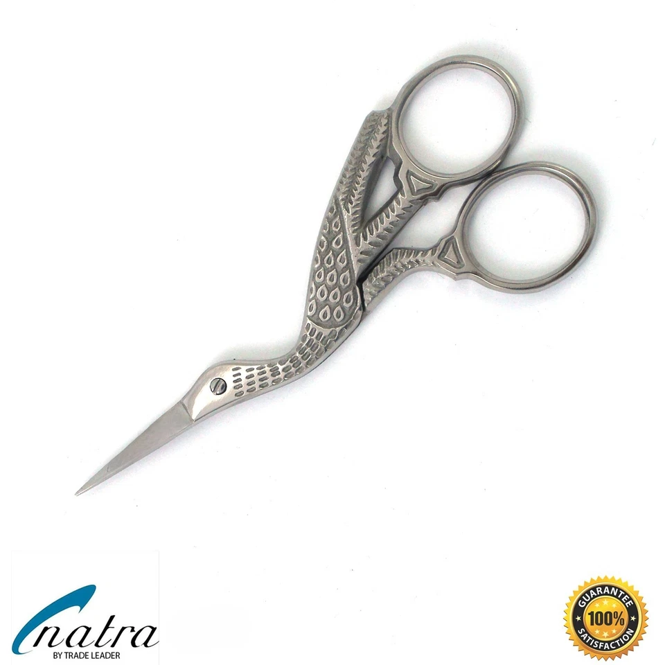 Storchschere Stickschere Fadenschere Nähenschere Handarbeitschere 9 cm Schere - Bild 3 von 4