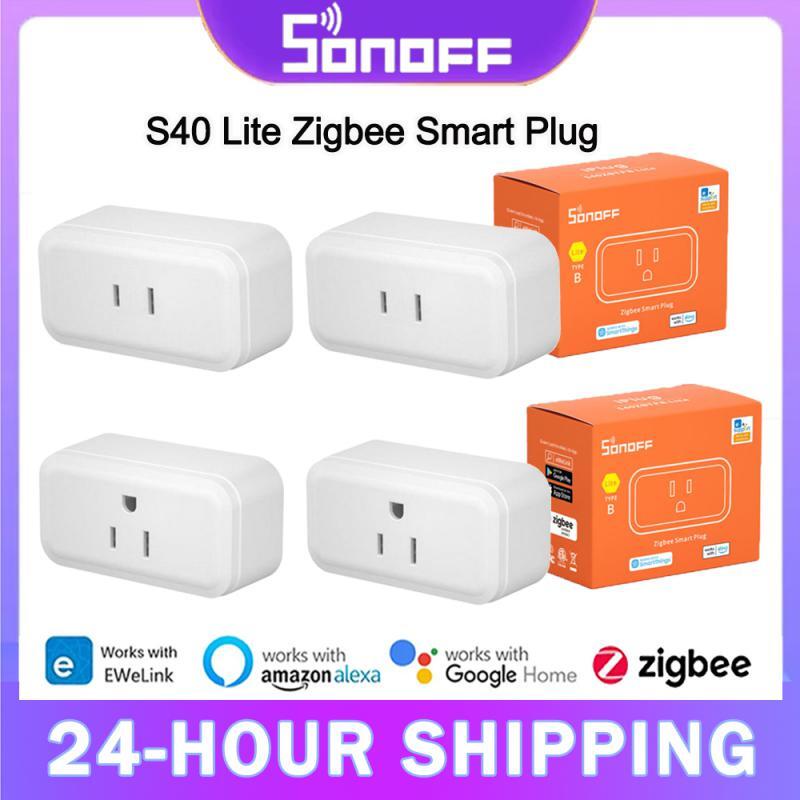 SONOFF S40 Lite Zigbee Smart Plug Outlets Support Amazon Alexa And Google Home S