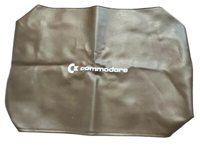 Commodore 64 C64 Vtg 80s OEM Brown Faux Leather Dust Cover Computer Keyboard 1b