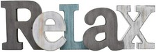 Rustic Wooden Teal Block Word Sign Decorative Cutout Letters Freestanding Decor