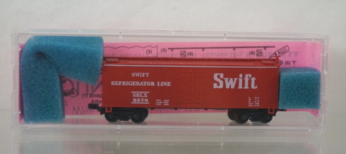 Nuevo de Lote Antiguo Roundhouse SWIFT REFRIGERADOR 3578 Escala N Coche Frigorífico (Kit Montado) - 8685 | Zustand: New