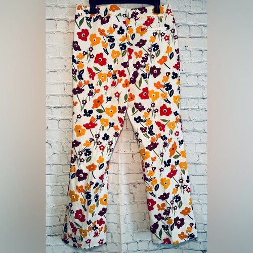 New Directions BELKS brand Size 14 pants w/stretch. Flower power print
