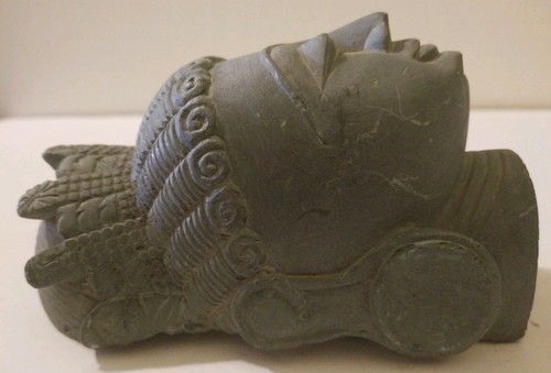 Hand Carved Stone Asian Female Deity Figurine - Picture 3 of 8