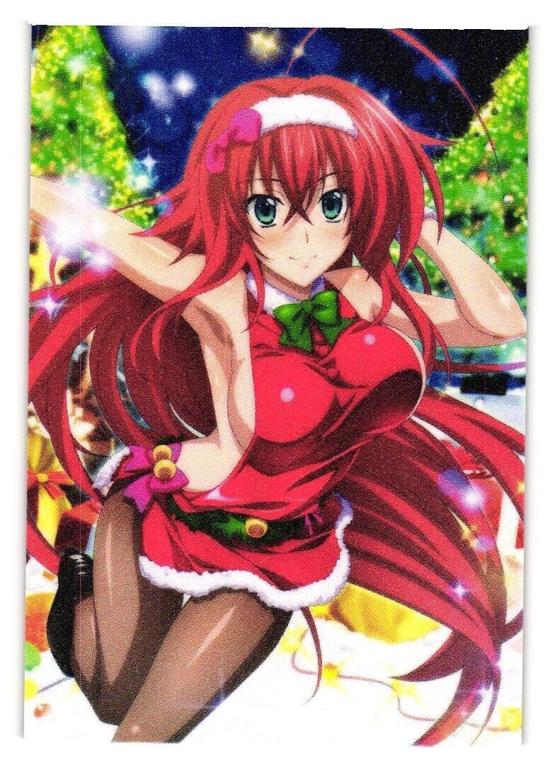 Rias Gremory Xmas High School DxD Custom Fan Art Anime Goddess Story Card  Girl