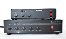 BOGEN C60 60w AMPLIFIER WORKING AND BOGEN C10C (FOR PARTS) DJ EQUIPMENT AMPS