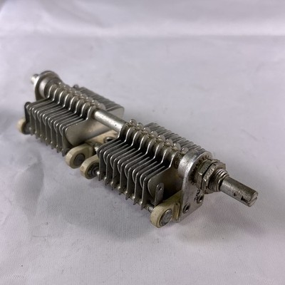 VTG Macor 2-Gang Radio Condenser Co. Air Variable Capacitor w Screw/Washer