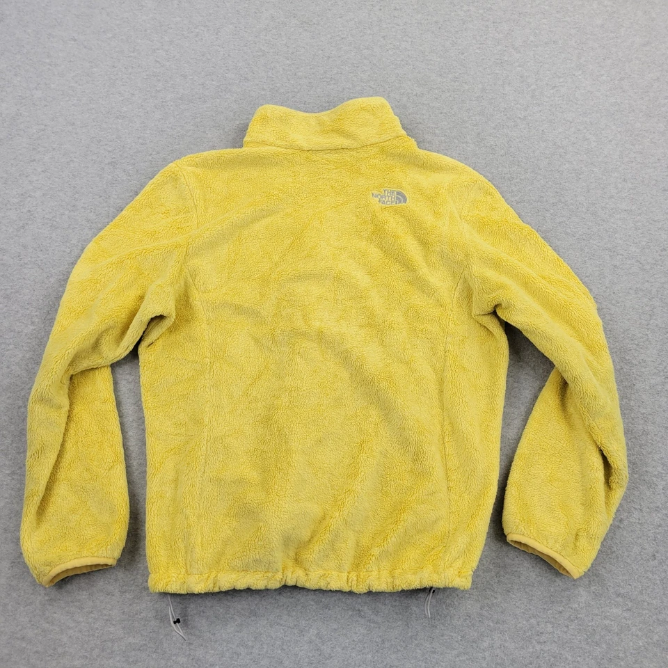 Chaqueta polar The North Face para mujer XL amarilla bordada bolsillos con cremallera completa Foto 2 de 4