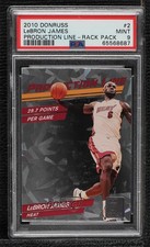 2010-11 Donruss Production Line Cracked Ice LeBron James #2 PSA 9 MINT 02v3
