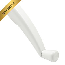Prime-Line TH 22253 Folding Crank Handle 11/32 Inch Window Crank White Color