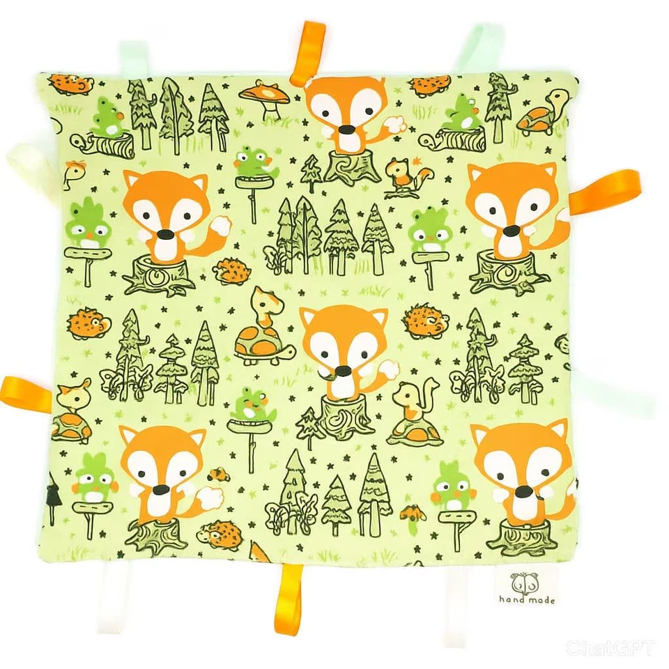 Manta Edredón Bebé Taggy Manta Inquieto Nueva Hecha a Mano Varios Diseños Sensorial Foto 2 de 4