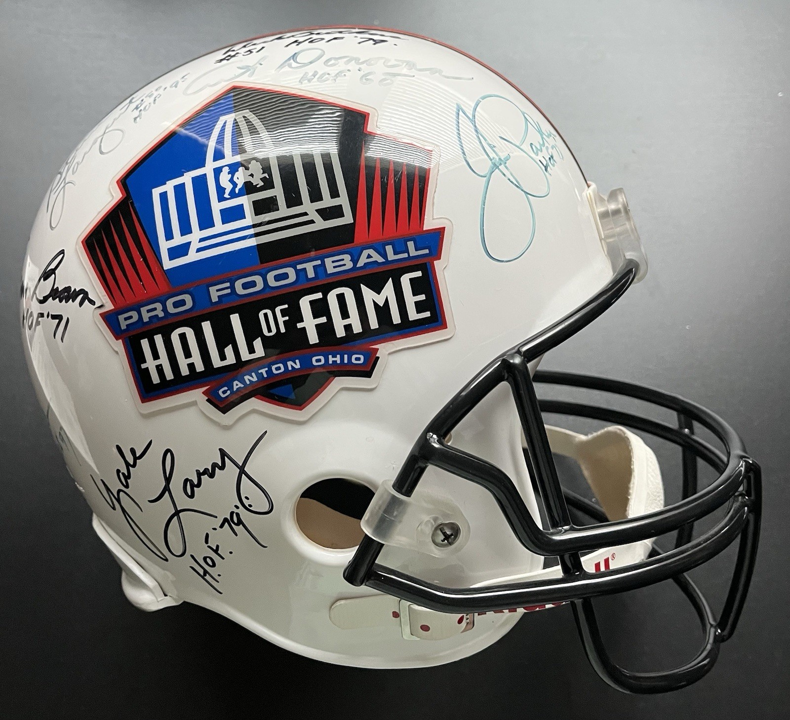 Bart Starr Autographed Signed , Terry Bradshaw, Dan Marino, Jim Brown +More FS Helmet JSA HOF 