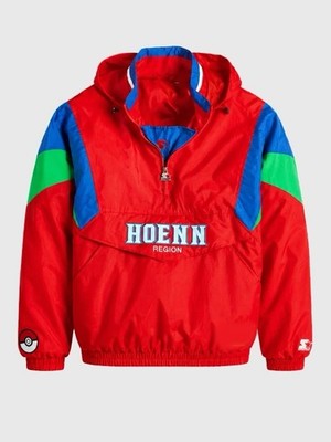Pokemon x Target Starter Pullover Jacket Red Hoenn Region Size L In hand