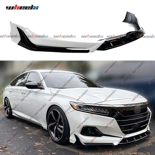 Pearl White ACR Front Bumper Lip Splitter Spoiler Kit For 2021-2022 Honda Accord - Picture 1 of 16