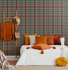 Fresco Wallpaper Highland Cosy Tartan Red/Green