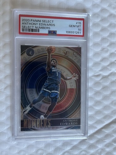 2020 Select Numbers #15 Anthony Edwards PSA 10 rookie