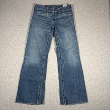Ariat Real Trouser Bootcut Jeans Women's 30R Medium Wash Thick Stitch Denim