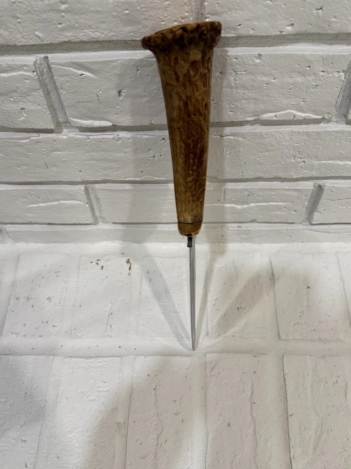 Cuchillo ciervo plateado 12' de largo con funda - cuchillo de caza Foto 3 de 4