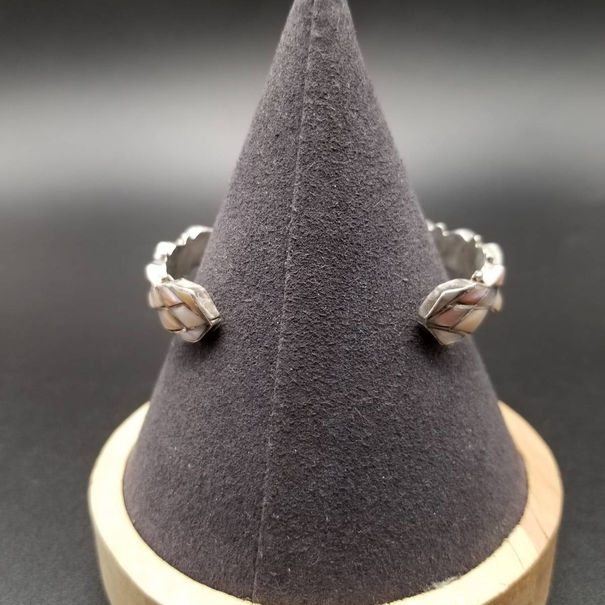 Shell Top Diamond Shape Sterling Silver Vintage C… - image 6