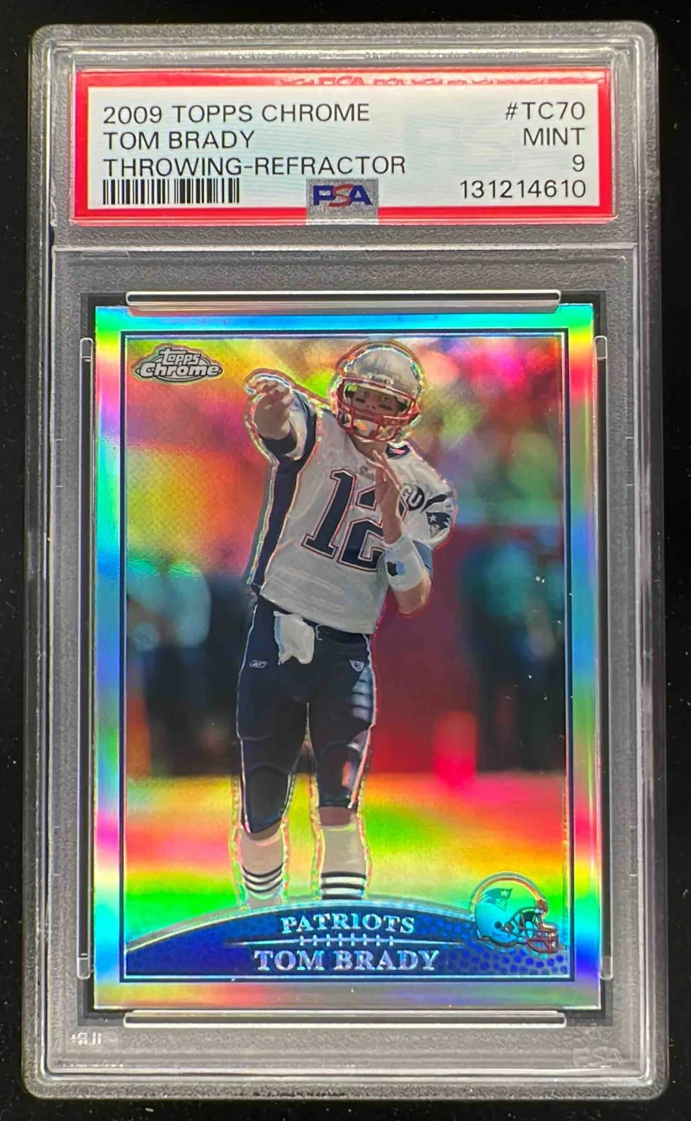 2009 Topps Chrome Refractors #TC70 Tom Brady PSA 9