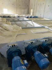 Live Bottom Hopper Receiving Pit Feeders. Laidig 14' x 14' Multi-Screw System.